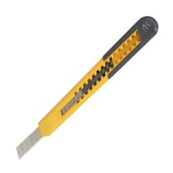 Cutter Profesional Hoja Acero Al Carbono 9 mm. con Clip De Sujeción. Cuter Manualiadades, Cutters Trabajo, WOLFPACK LINEA PROFE