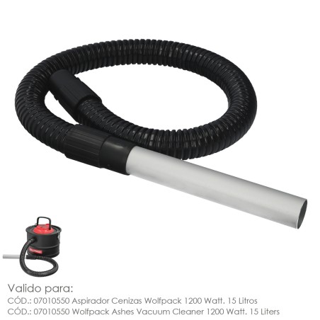 Tubo Con Lanza Para Aspirador De Cenizas Aspirador Cenizas Wolfpack 1200 Watt. 15 Litros (Codigo 07010550) WOLFPACK LINEA PROFE