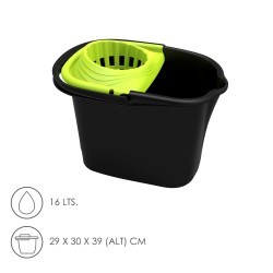 Cubo Fregona Con Escurridor Rectangular 16 Litros ORYX