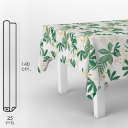 Mantel Hule Impermeable Antimanchas Primavera PVC 140 cm. x 20 metros. Recortable Uso Interior y Exterior ORYX