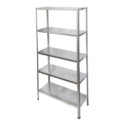 Estanteria Acero Galvanizado con 5 Baldas 150x75x30 cm. Baldas ajustables. Peso maximo 150 Kg. ORYX