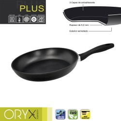 Oryx Sartén Aluminio Antiadherente Plus, Forjada, Apta Inducción, Libre PFOA, Diámetro 28 cm, Espesor 5 mm. ORYX