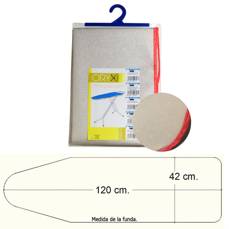 Funda Mesa Plancha Espuma Metalizada 120x42 cm. ORYX