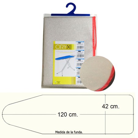 Funda Mesa Plancha Espuma Metalizada 120x42 cm. ORYX