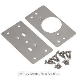 Placas de Reparacion Bisagras Cazoleta 4,7x9 cm. 2 piezas. Placa Repara Puertas, Placa Reparación Bisagras Mueble WOLFPACK LINE