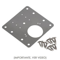 Placas de Reparacion Bisagras Cazoleta 9x9 cm. 1 piezas. Placa Repara Puertas, Placa Reparación Bisagras Mueble WOLFPACK LINEA