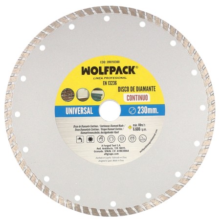Disco Diamante 230 mm. General Obra Continuo WOLFPACK LINEA PROFESIONAL