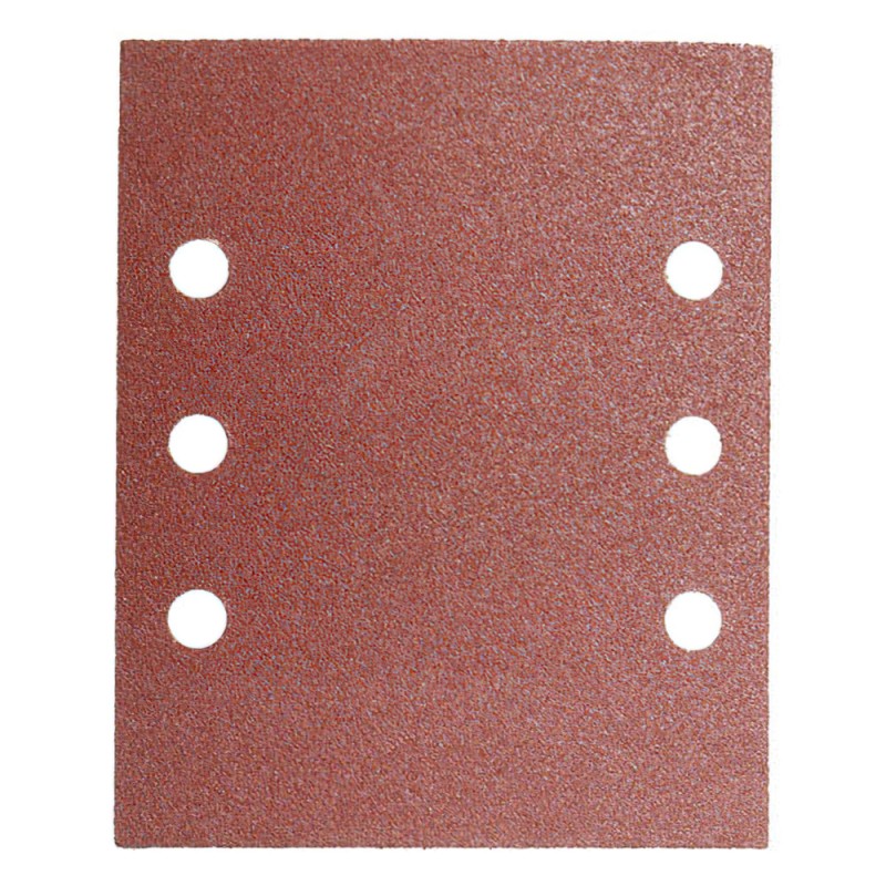 Lija Recambio Con Velcro 114x140 mm. Con Agujeros Grano 80 (10 Piezas) WOLFPACK LINEA PROFESIONAL