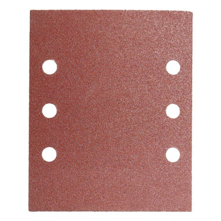 Lija Recambio Con Velcro 114x140 mm. Con Agujeros Grano 80 (10 Piezas) WOLFPACK LINEA PROFESIONAL