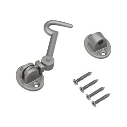 Aldabillas Multiusos Reforzada Con Tornillos 100 Mm Latón Niquelado Mate WOLFPACK LINEA PROFESIONAL