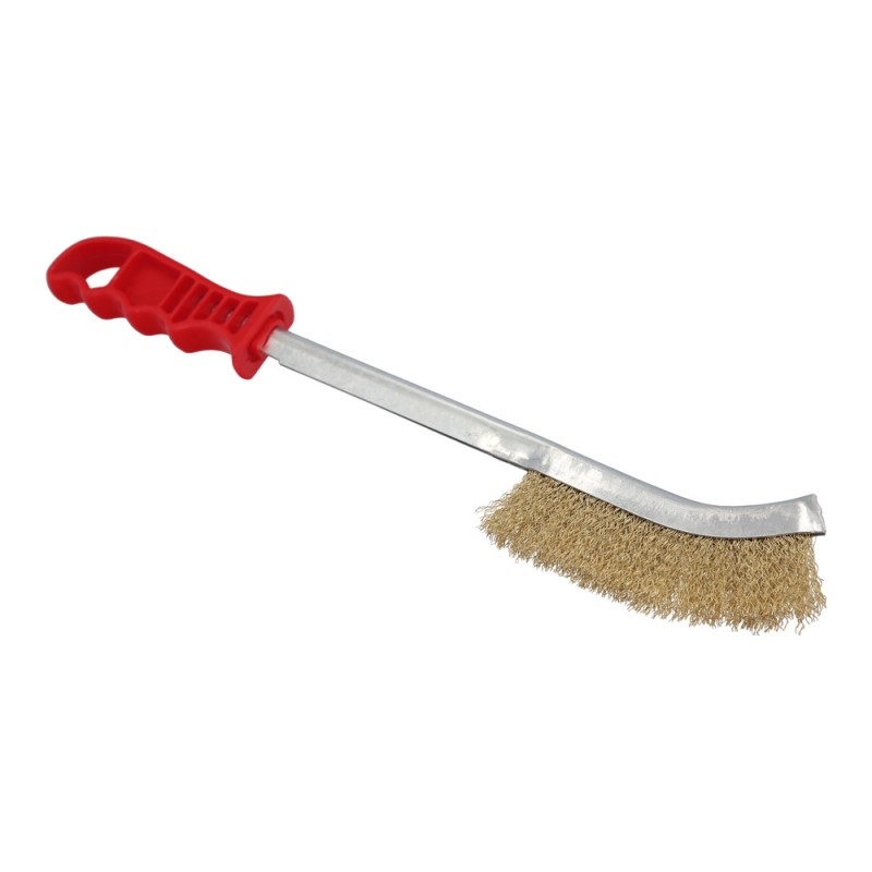 Cepillo Manual Acero Latonado Mango Rojo 34 cm. WOLFPACK LINEA PROFESIONAL