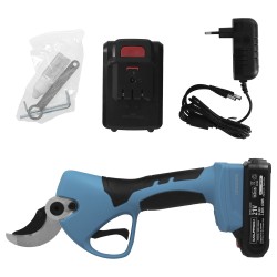 Tijeras Podar A Bateria 21 Volt. Con 2 Baterias 2 A/h Mango Engomado, Ø Corte 40 mm.Con Maletín WOLFPACK LINEA PROFESIONAL