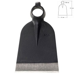 Azada Forjada Sin Mango 219/ 650 Gramos WOLFPACK LINEA PROFESIONAL