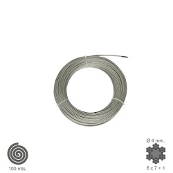 Cable Galvanizado 4 mm. (Rollo 100 Metros) No Elevacion WOLFPACK LINEA PROFESIONAL