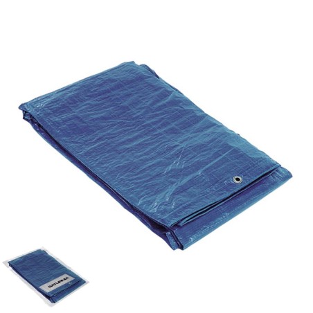 Lonas Con Ojetes De Aluminio 5x8 metros (Aproximadamente) Con Ojetes Metálicos, Lona de Protección Duradera, Color Azul. SATURN
