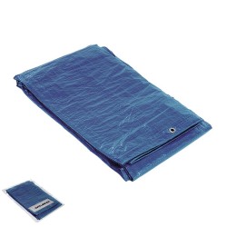 Lonas Con Ojetes De Aluminio 3 X4 Metros (Aproximadamente) Con Ojetes Metálicos, Lona De Protección Duradera, Color Azul. SATUR
