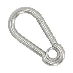 Mosqueton Bombero Inoxidable Con Ojo 60 mm. Uso domestico WOLFPACK LINEA PROFESIONAL