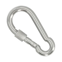 MosquetonBombero Inoxidable Con Seguro 80x8 Uso domestico WOLFPACK LINEA PROFESIONAL