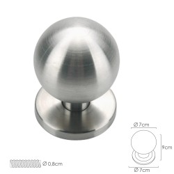 Pomo Puerta Esferico Color Inox Oryx ORYX
