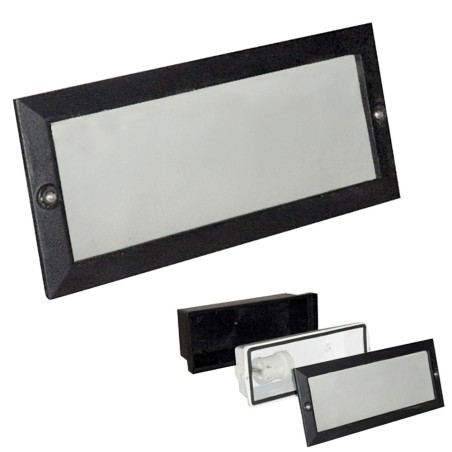 Plafón Empotrar Rectangular Negro PAPILLON