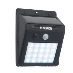 Aplique Foco Solar LED Exterior IP65, 200 Lumenes, Sensor Movimiento y Crepuscular, Foco Led Bateria, Foco Solar Bateria, MAURER