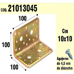 Soporte Para Madera Ángulo 100 x 100 x 100 mm. WOLFPACK LINEA PROFESIONAL