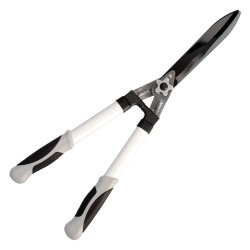 Tijeras Podar Setos 2 Manos Aluminio 63 cm. Hojas Acero Antiadherente, Mango TPR, Ajuste Corte SATURNIA