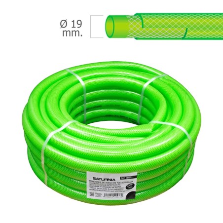Manguera Latflex Reforzado Ø 19 mm. - 3/4 " Rollo 50 Metros Manguera Jardin, Manguera Riego, Manguera Reforzada, SATURNIA