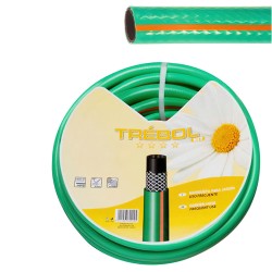 Manguera Verde Trebol Trenzado 15 mm. - 5/8" Rollo 50 Metros SATURNIA