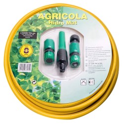 Manguera Jardin Hidro Mat Ø 15 mm. - 5/8" Rollo 15 Metros Con Accesorios SATURNIA