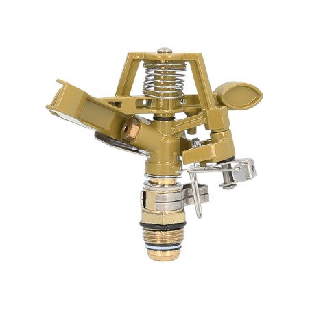 Aspersor Riego Regulable Metalico Sectorial Toma 1/2" Fabricado En Zinc, Riego De Jardines / Cesped SATURNIA
