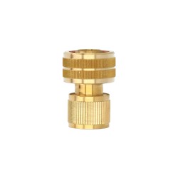 Conector Manguera Con Función STOP Fabricado en Laton 3/4" Hembra, Adaptador Grifo, Conector Grifo A Conector Rapido SATURNIA