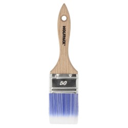 Paletina Profesional Plus Ancho 50 mm. Cerdas Sintenticas PBT, Mango Madera Haya Ergonomico, Brocha Pintor, Pincel Pintura WOLF