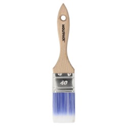 Paletina Profesional Plus Ancho 40 mm. Cerdas Sintenticas PBT, Mango Madera Haya Ergonomico, Brocha Pintor, Pincel Pintura WOLF