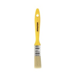 Paletina Profesional Cerda Blanca Ancho 20 mm. Cerdas Naturales Mango Plastico Ergonomico, Brocha Pintor, Pincel Pintura WOLFPA