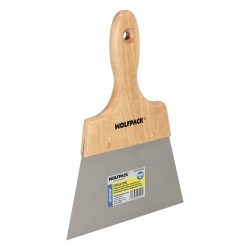 Espatula Techos Mango Madera Hoja Acero 90 x 160 mm. Aplicar Yeso, Pintora, Masillas, Pladur, etc. WOLFPACK LINEA PROFESIONAL