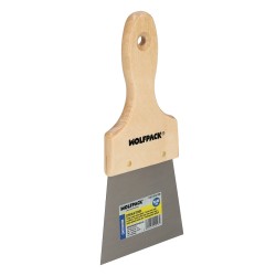 Espatula Techos Mango Madera Hoja Acero 90 x 100 mm. Aplicar Yeso, Pintora, Masillas, Pladur, etc. WOLFPACK LINEA PROFESIONAL