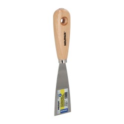 Espatula Mango Madera Hoja Acero 40 mm. Aplicar Yeso, Pintora, Masillas, Pladur, etc. WOLFPACK LINEA PROFESIONAL