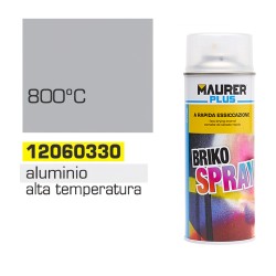 Spray Pintura Resistente Altas Temperaturas Aluminio 400 ml. MAURER