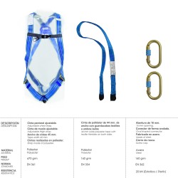 Arnes Anticaidas Kit Seguridad Nº 1 (4 piezas) EN361 WOLFPACK LINEA PROFESIONAL