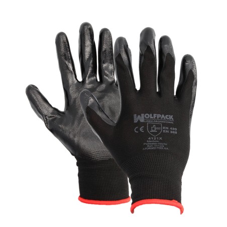 Guantes Nitrilo / Poliester Impregnado 9" WOLFPACK LINEA PROFESIONAL