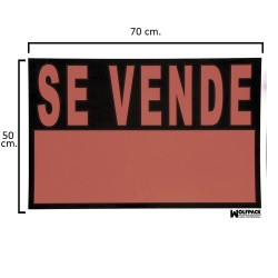 Cartel Se Vende 70x50 (Alt.) cm. WOLFPACK LINEA PROFESIONAL