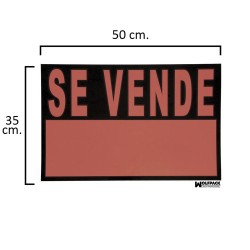 Cartel Se Vende 50x35 (Alt.) cm. WOLFPACK LINEA PROFESIONAL