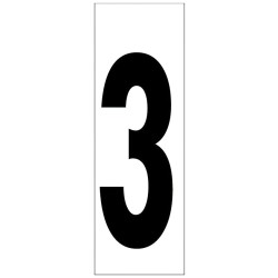 Numero Adhesivo 46x140 mm. Nº 3 WOLFPACK LINEA PROFESIONAL