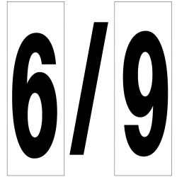 Numero Adhesivo 46x140 mm. Nº 6 / 9 WOLFPACK LINEA PROFESIONAL