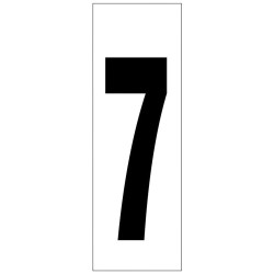 Numero Adhesivo 46x140 mm. Nº 7 WOLFPACK LINEA PROFESIONAL