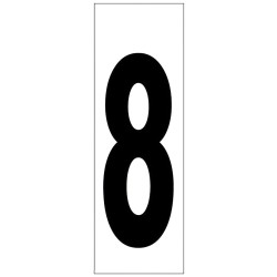 Numero Adhesivo 46x140 mm. Nº 8 WOLFPACK LINEA PROFESIONAL