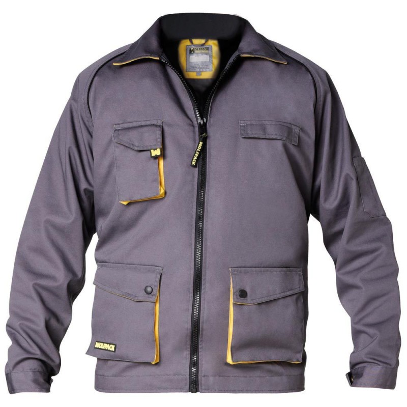 Chaqueta de Trabajo Gris/Amarillo Talla 52/54 L WOLFPACK LINEA PROFESIONAL
