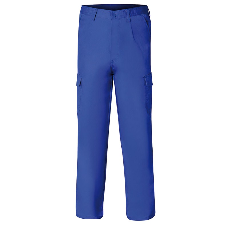 Pantalon De Trabajo Largo, Color Azul, Multibolsillos, Resistente, Talla 56 WOLFPACK LINEA PROFESIONAL
