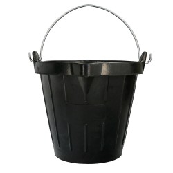 Cubo Obra Industrial Goma 10 Litros Con Pico Vertedor. Base y Laterales Reforzado. Espesor 1 cm. Espuerta Obra, Cubo Goma Obra